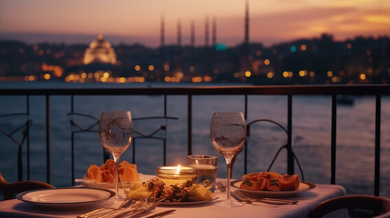 İki Kişi için Tarihi Vapurda Terasta Akşam Yemeği İstanbul'da deneyim hediyeleri - İki Kişi için Tarihi Vapurda Terasta Akşam Yemeği