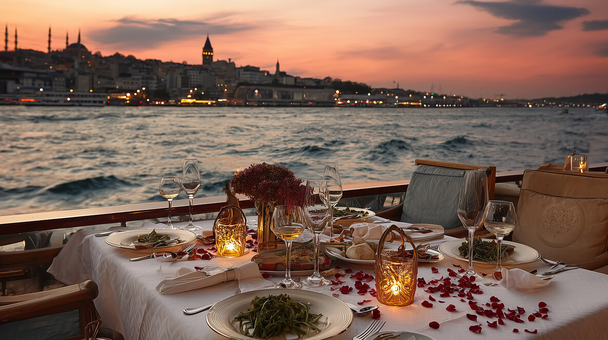 Arkadaş Grubu için Boğazda Teknede Akşam Yemeği Sevgiliye Doğum Günü Hediyeleri - Arkadaş Grubu için Boğazda Teknede Akşam Yemeği