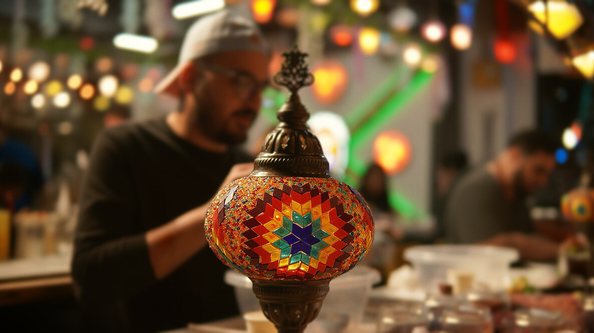 İki kişi için Geleneksel Türk Mozaik Lamba Atölyesi Sanat Muğla'da - İki kişi için Geleneksel Türk Mozaik Lamba Atölyesi